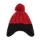 czapka-uszatka-z-pomponem-2 ciemny brązowy, czerwony