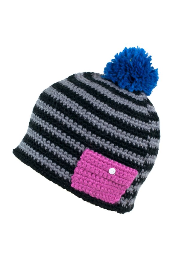 Czapka Kieszonka - czarny, szary