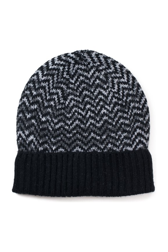 Czapka Zig zag - czarny, szary