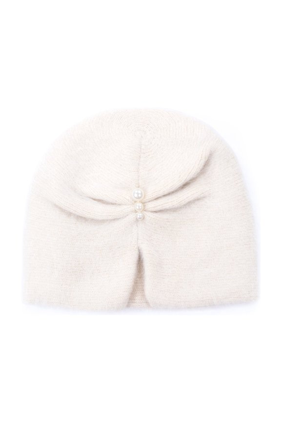 Czapka Winter Elegance - ecru