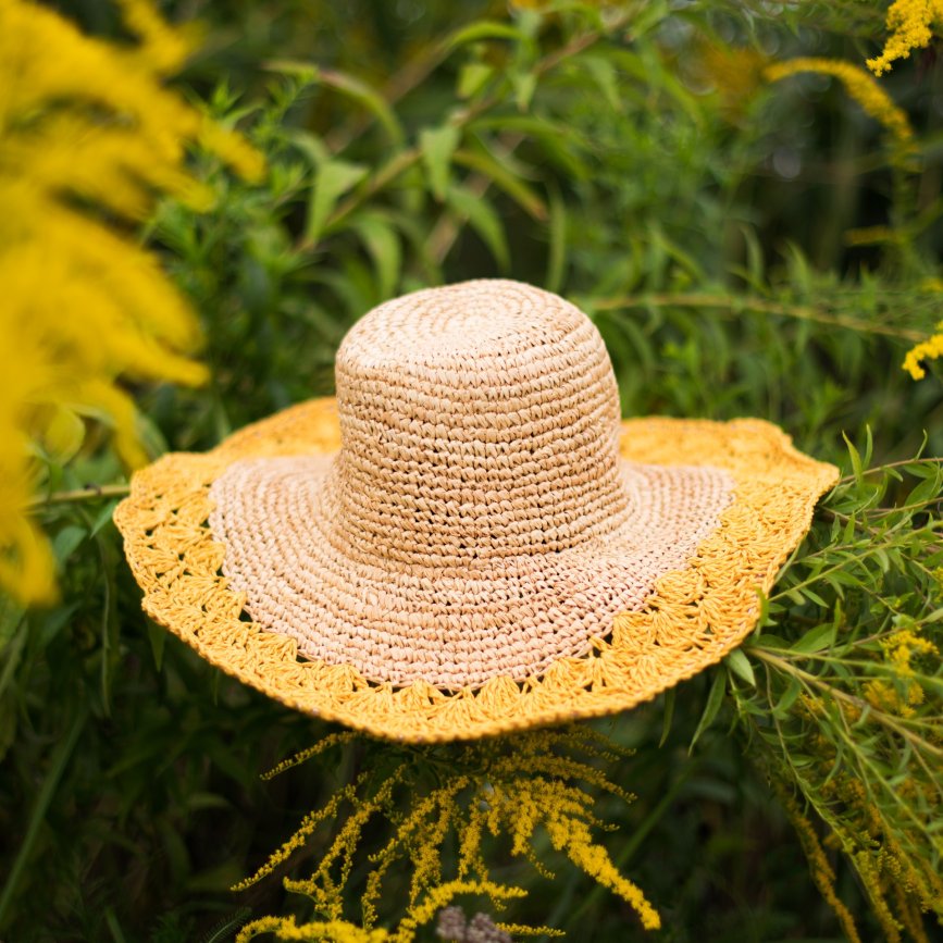 Kapelusz Mary-Ann - beżowy, musztardowy