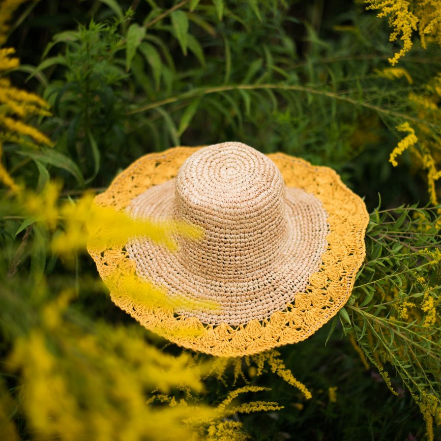 Kapelusz Mary-Ann - beżowy, musztardowy