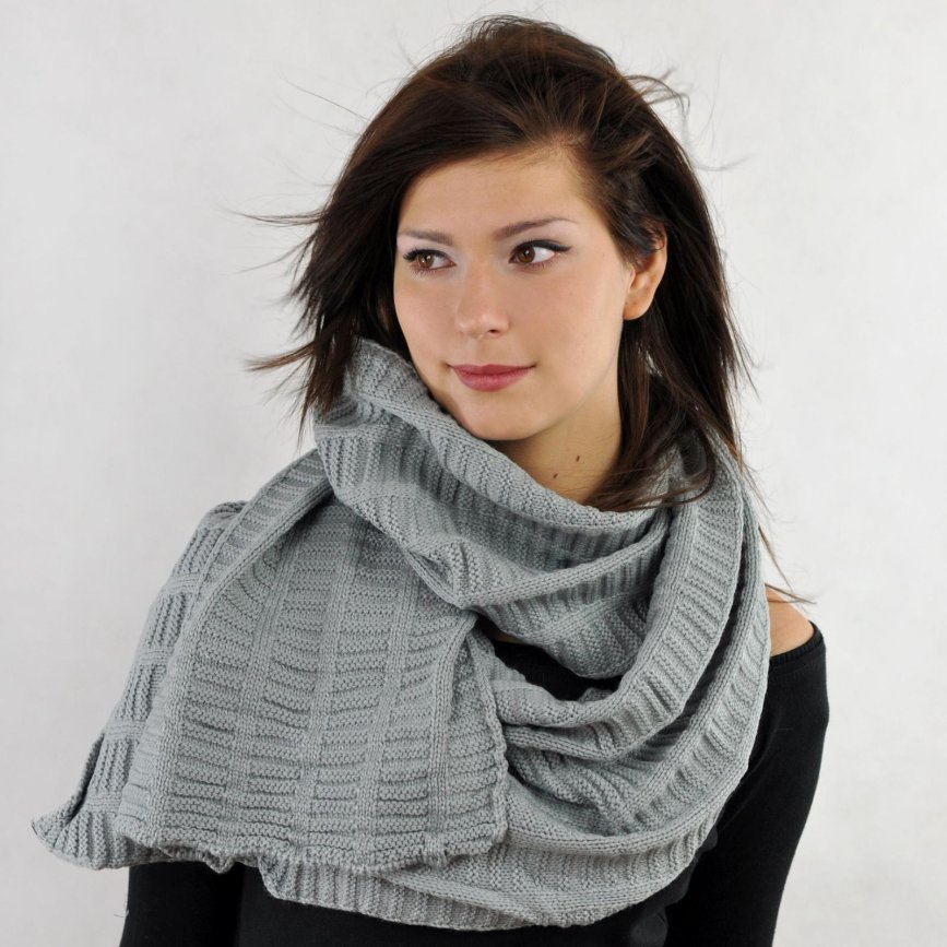 Szal Zimowy Opatulacz - szary