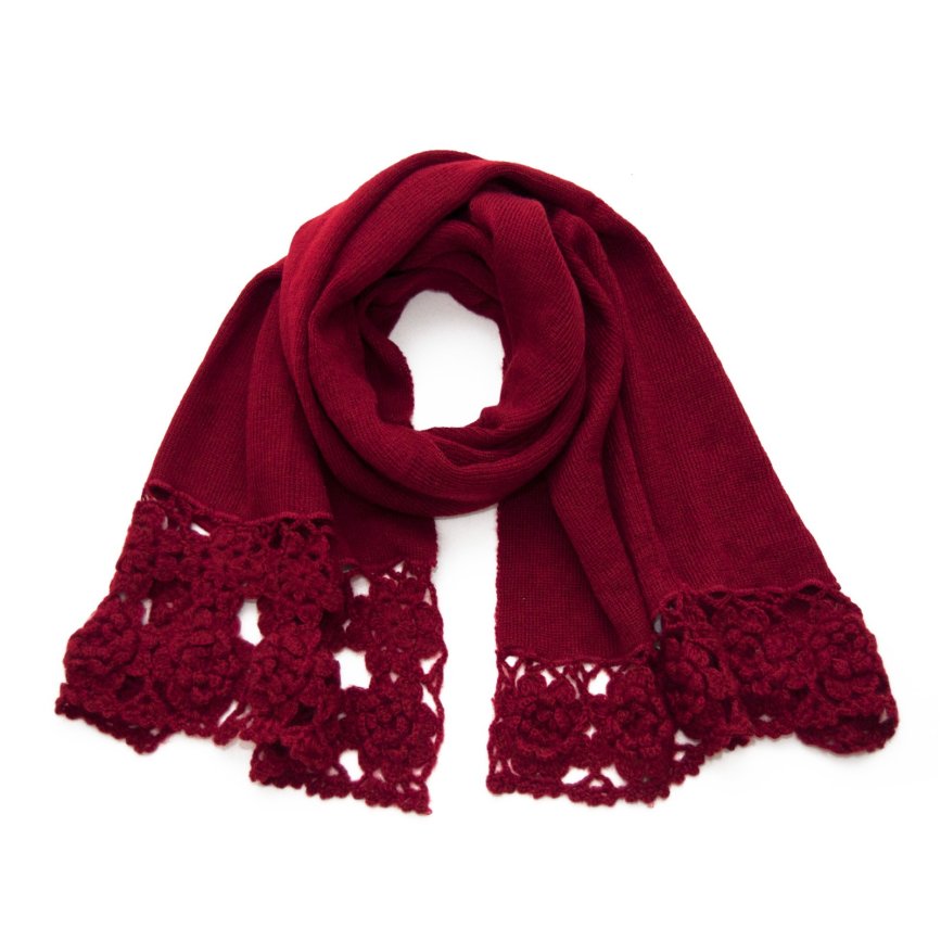 Scarf - dark red