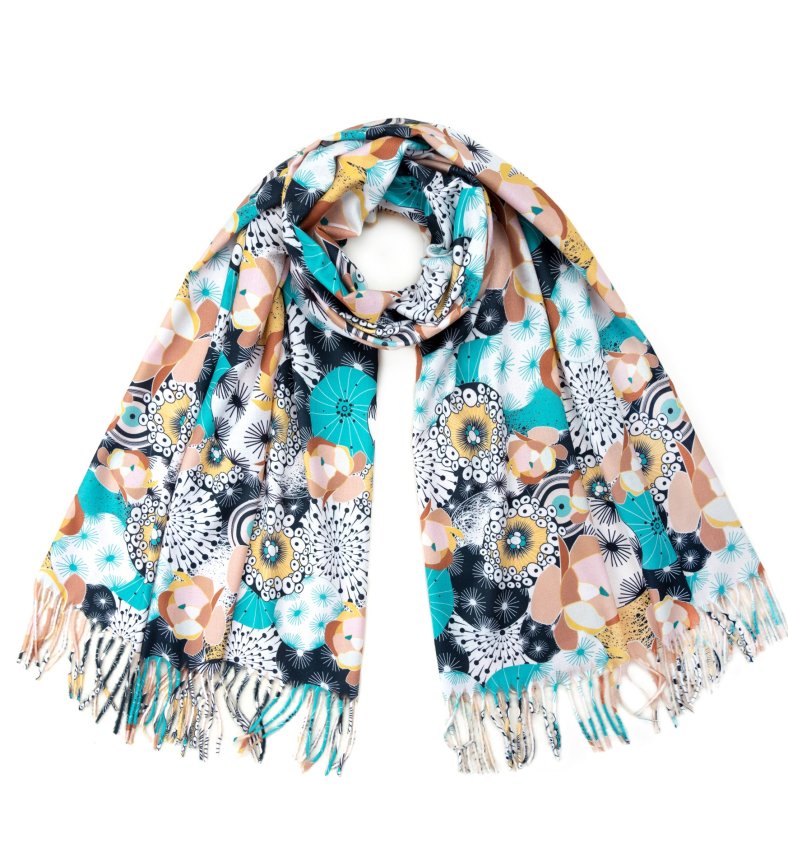 Szal Floral Abstract - multikolor