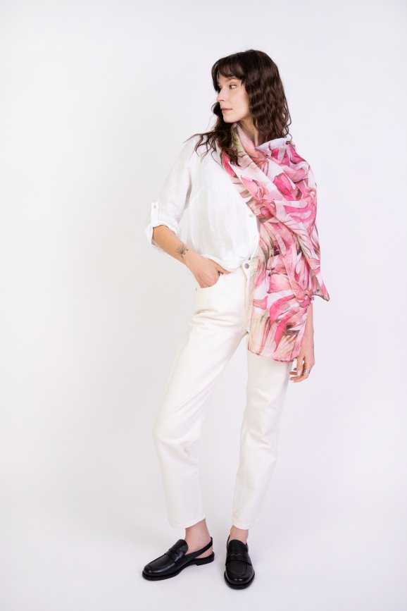 Szal Botany - multikolor, brudny różowy