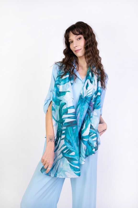 Szal Botany - niebieski