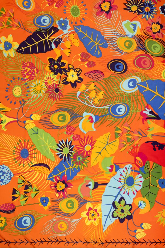 Chusta Peacock - pomarańczowy
