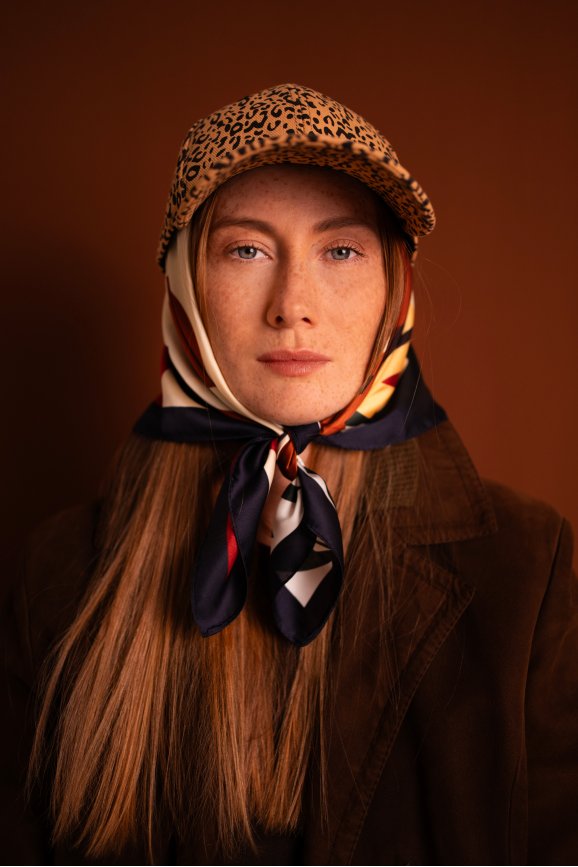 Apaszka Satin Jungle - czarny