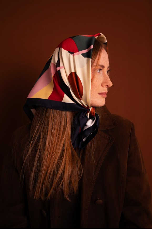 Apaszka Satin Jungle - czarny