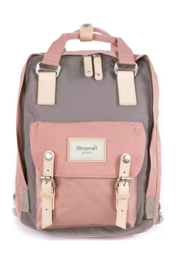 Backpack - grey, grey pink